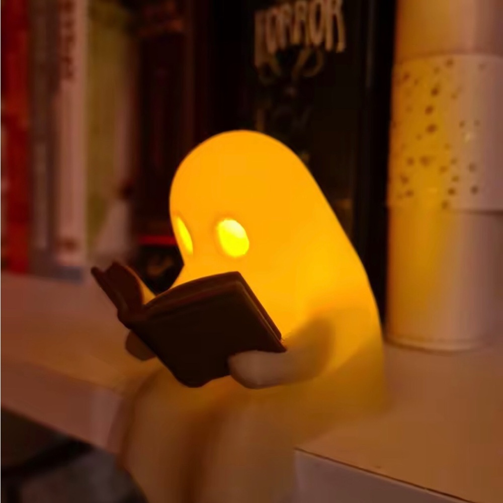 Ghost Reading Night Light - Yellow Home Accent Lamp
